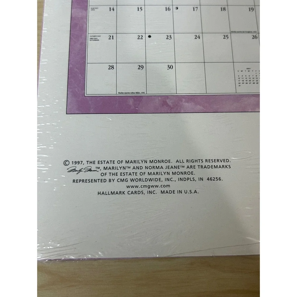 Vintage 1998 Marilyn Monroe Hallmark Wall‎ Calendar Factory Sealed New Old Stock